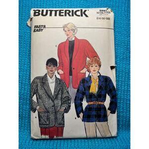 Butterick Sewing pattern 6882 Blazer jacket boxy oversized 1990s size 14